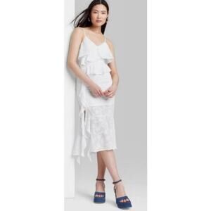 Wild fable ruffle midi dress XXS